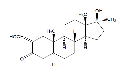 Chemical structure of oxymetholone