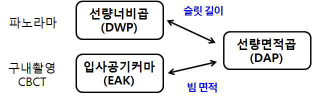 선량면적곱 도출을 위한 치과파노라마 검사별 측정선량