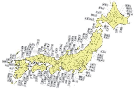 일본 기상청과 국토교통성의 홍수예보 지정 하천