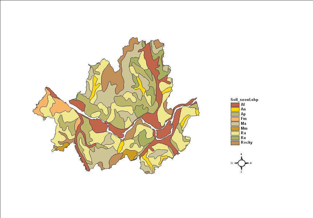 서울지역 토양도