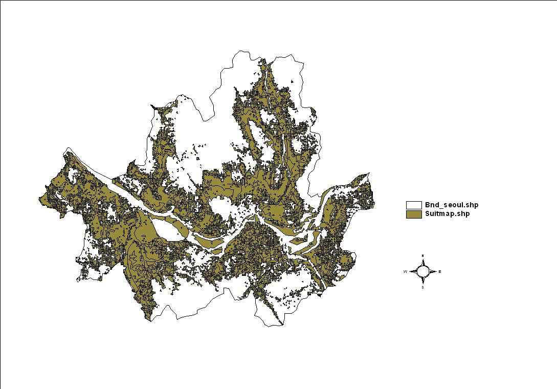 서울지역 빗물관리 적합도(Suitability Map)