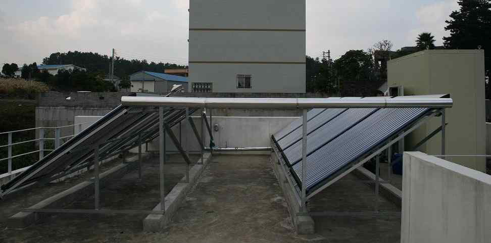 태양열 시스템의 설치 전경