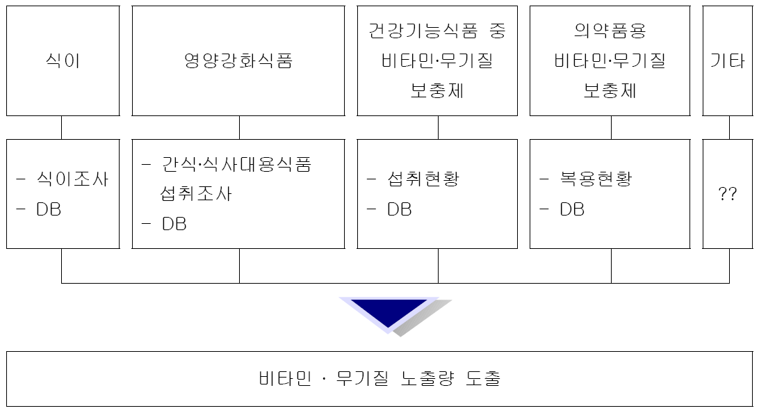 사람의 비타민․부기질 급원과 노출량 평가 방법