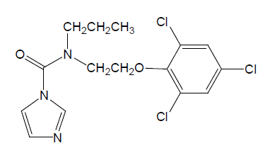단성분 분석법 III 대상 성분인 prochloraz의 분자구조