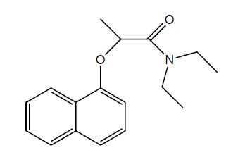 단성분 분석법 IV의 대상 농약인 napropamid의 구조