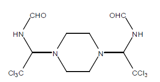 단성분 분석법 II의 대상 농약인 triforine의 구조