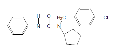 단성분 분석법 IV의 대상 농약인 pencycuron의 구조