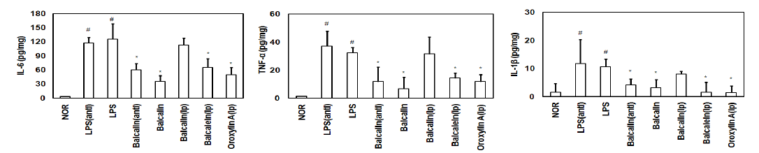 Effect of baicalin and its metabolites baicalein and oroxylin A on LPS-stimulated systemic inflammation in mice.