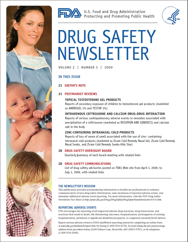 FDA drug safety newsletter.