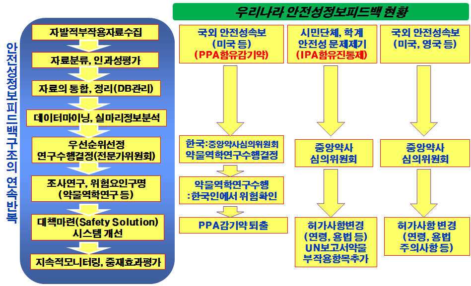 안전성정보 피드백구조의 정의 및 국내안전성정보피드백현황.