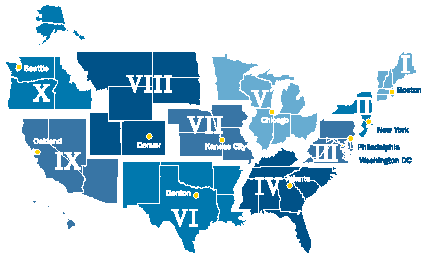 FEMA Regional Office located throughout U.S.