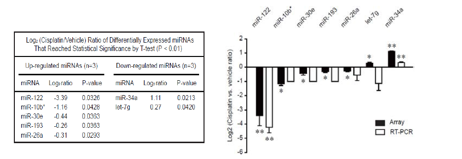 miRNA-Microarray analysis in cisplatin-treated mouse