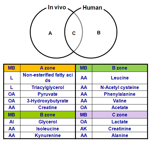 Up-regulated serum metabolites for nephrotoxicity in humans and in vivo