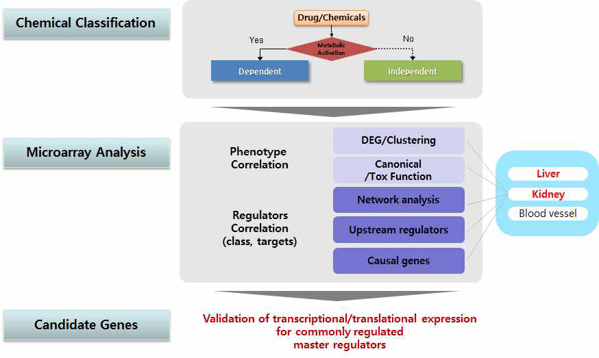 Strategy of gene selection related to multi-organ interaction