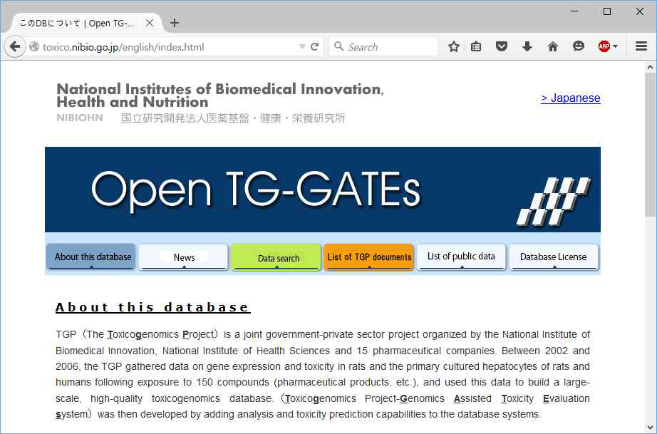 The TG-GATEs database