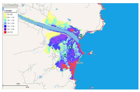 지진해일침수예상도