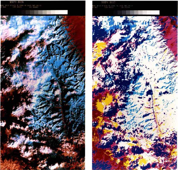 Landsat TM 데이터를 이용한 snow map