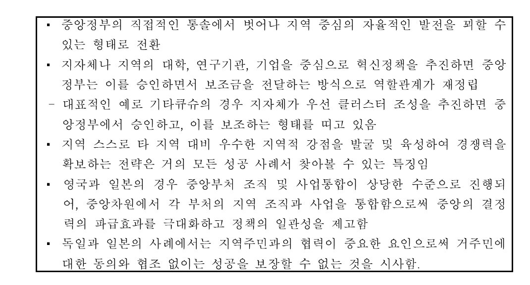 영국, 독일, 일본 지역 과학기술 거버넌스 사례 시사점