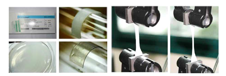 Manufacturing silk fibroin membrane and measurement of tensile strength.
