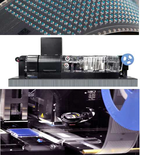 Douglas Scientific의 Array Tape과 분석기계