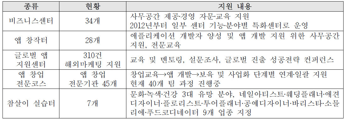 1인 창조기업 지원 정책