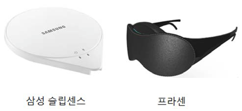 수면평가 및 증진 기기 예시