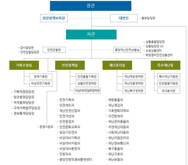 국민안전처 조직도