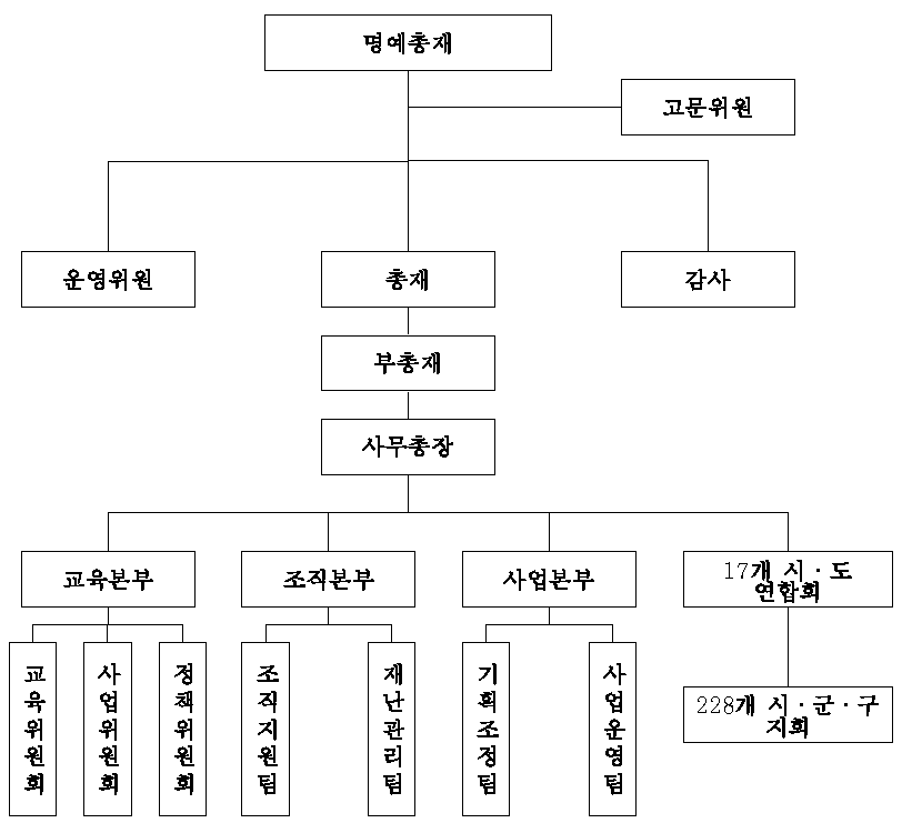 전국 자율방재단 조직도