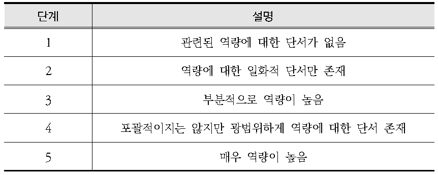 역량 수준을 정의하는 방법