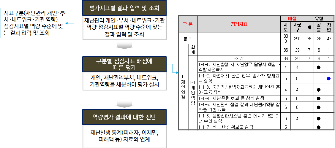 재난관리역량 평가 수행