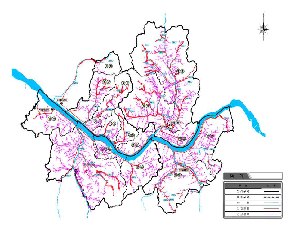서울시 도시하천 및 내수침수 방지시설 현황