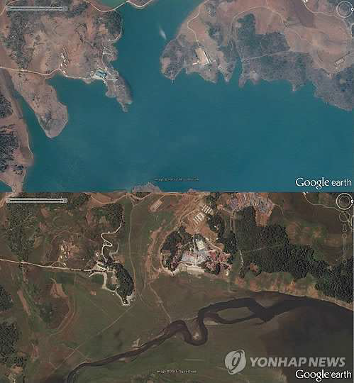 북한 연풍호의 저수량 비교