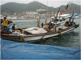 Fishing vessel for the experiments of fishing performances(Haechang. G/T 9.77).