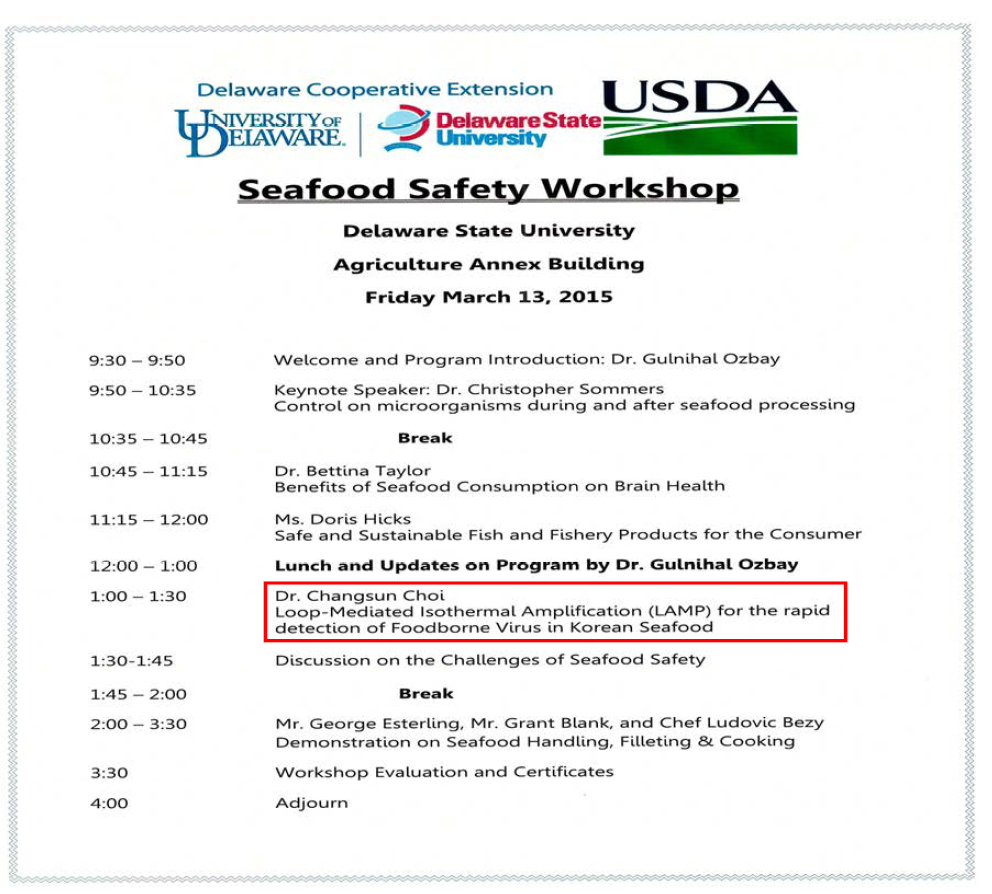 Seafood Safety Workshop
