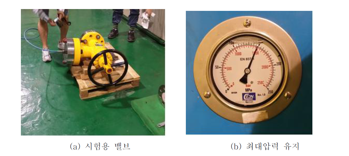 정수압 시험 과정