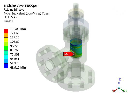 Equivalent Stress of Retaining Sleeve_15,000psi