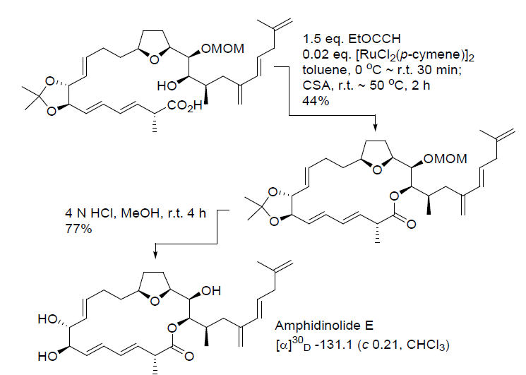 Scheme 7. amphidinolide E synthesis