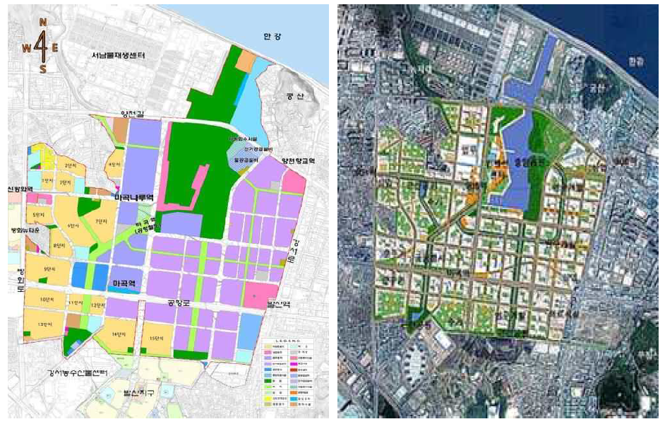 서울시 마곡지구 토지이용계획도