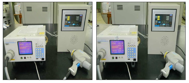 정전기방사시험 장면