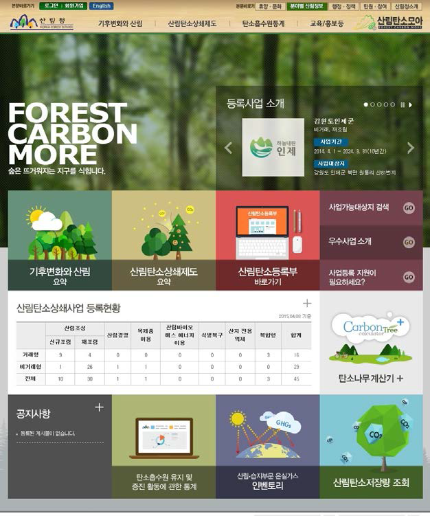 산림탄소모아 시스템