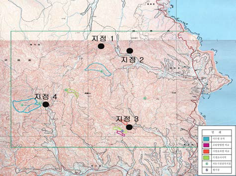 삼척 조사지점의 위치도