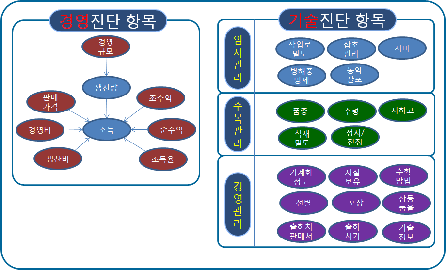 밤 경영컨설팅의 진단항목