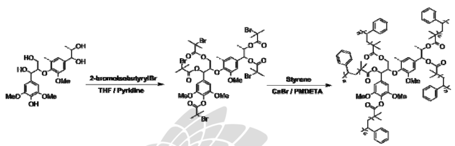 리그닌 Styrene계 공중합체 제조 모식도