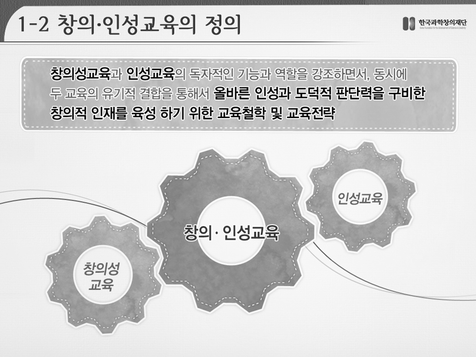 한국과학창의재단 창의･인성교육의 정의