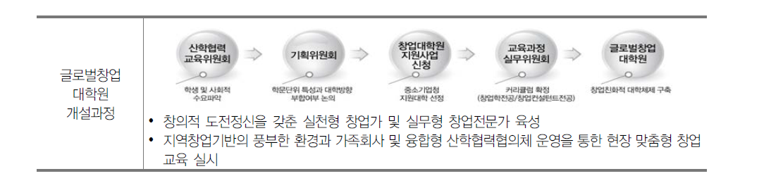 글로벌대학원 개설과정 추진 사례