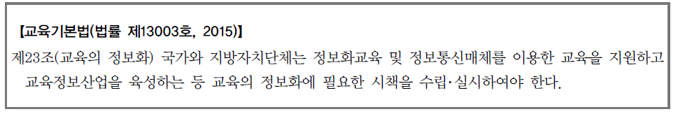 교육기본법 제23조