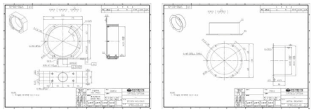 편심샤프트 하우징 도면. ] 그림[ 54 메탈베어링 도면. ]