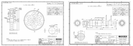 메인기어 도면. -2 ] 그림[ 77 드라이브샤프트 도면. -2 ]