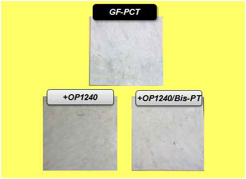 Effect of FRs on Color Stability: OP1240 and Bis-PT