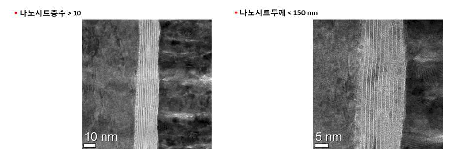 Sr2(1-x)Bi2xNb3O10 박막의 TEM images